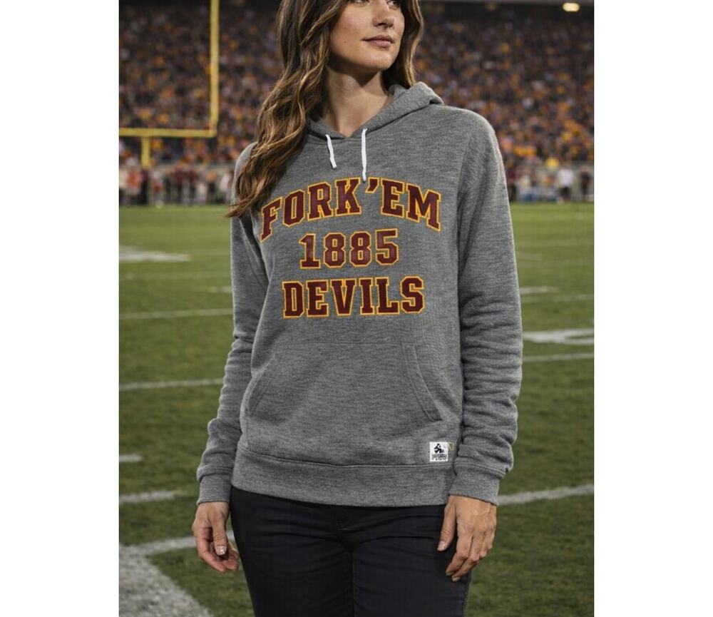 PINK Victoria’s Secret ASU Hoodie Womens Large Sun Devils Gray Football College